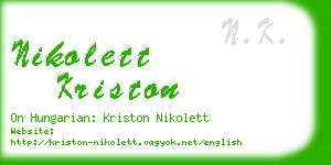 nikolett kriston business card